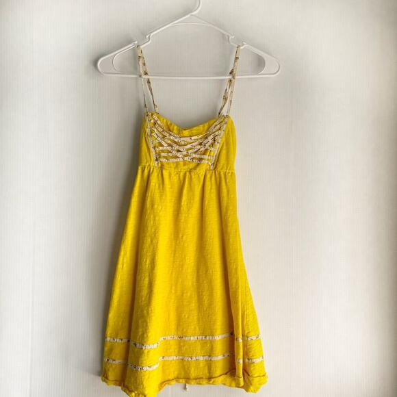 Flying Tomato Yellow Strappy Dress Size Small - Picture 1 of 4